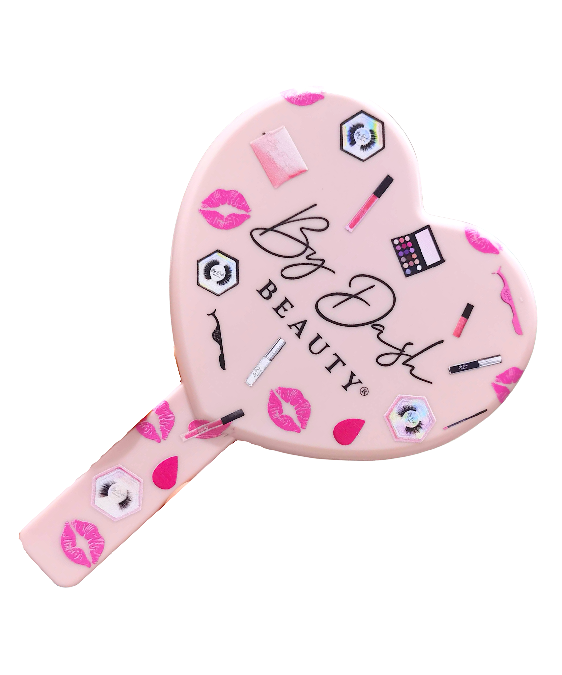 Love me Handspiegel - Roze