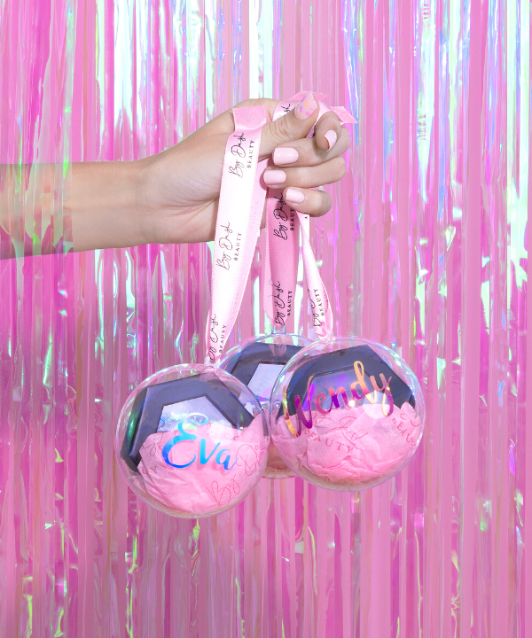 Wimper kerstbal bundel - Roze