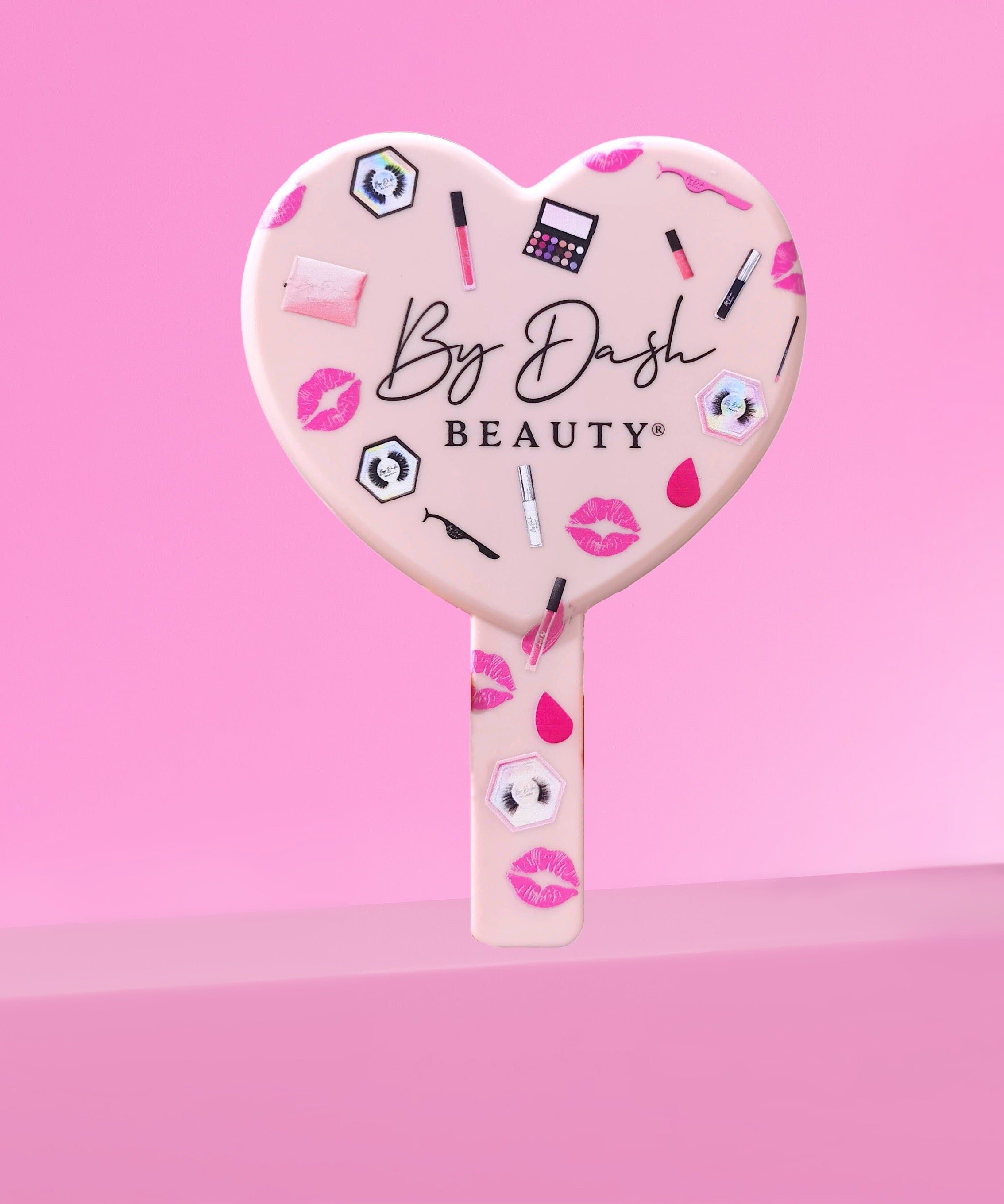 Love me Handspiegel - Roze