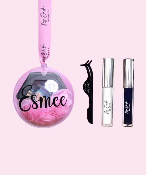 Wimper kerstbal bundel - Zwart