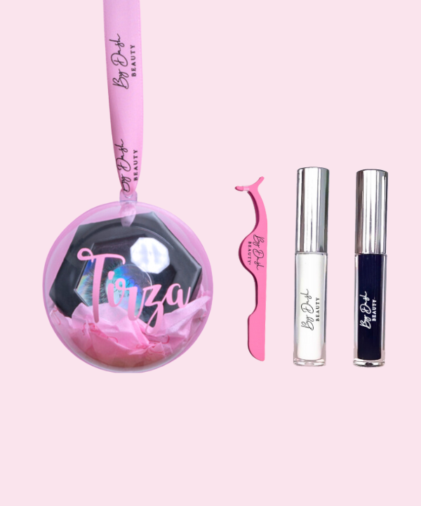 Wimper kerstbal bundel - Roze