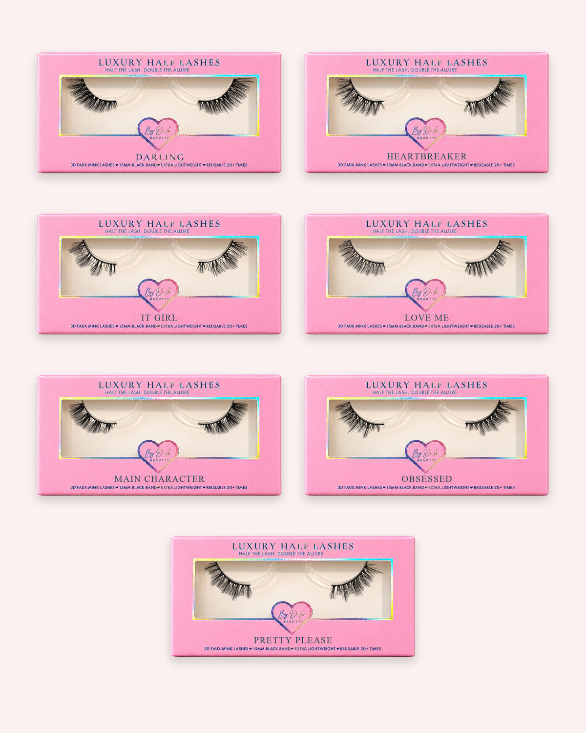 The Complete Half Lash Collection — 7 stijlen — inhoud van de set