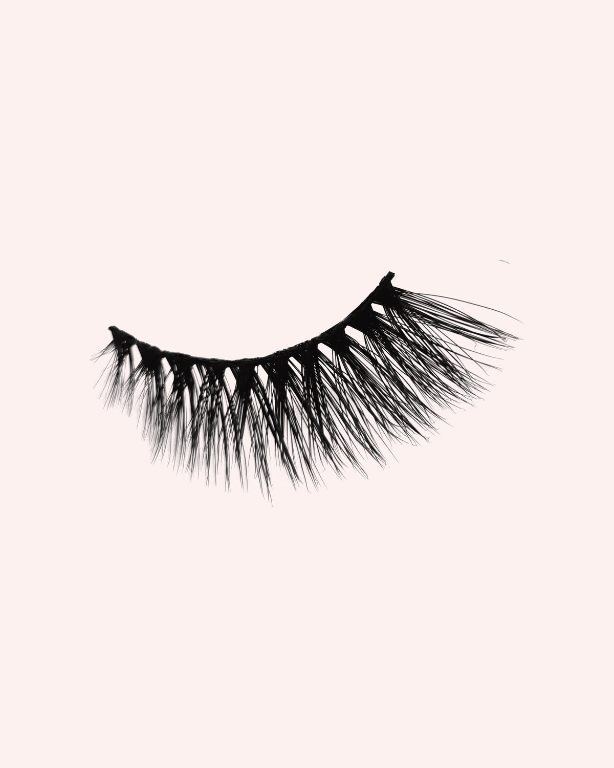 Detail van de haartjes en zwarte band van Darling halve wimpers van By Dash Beauty