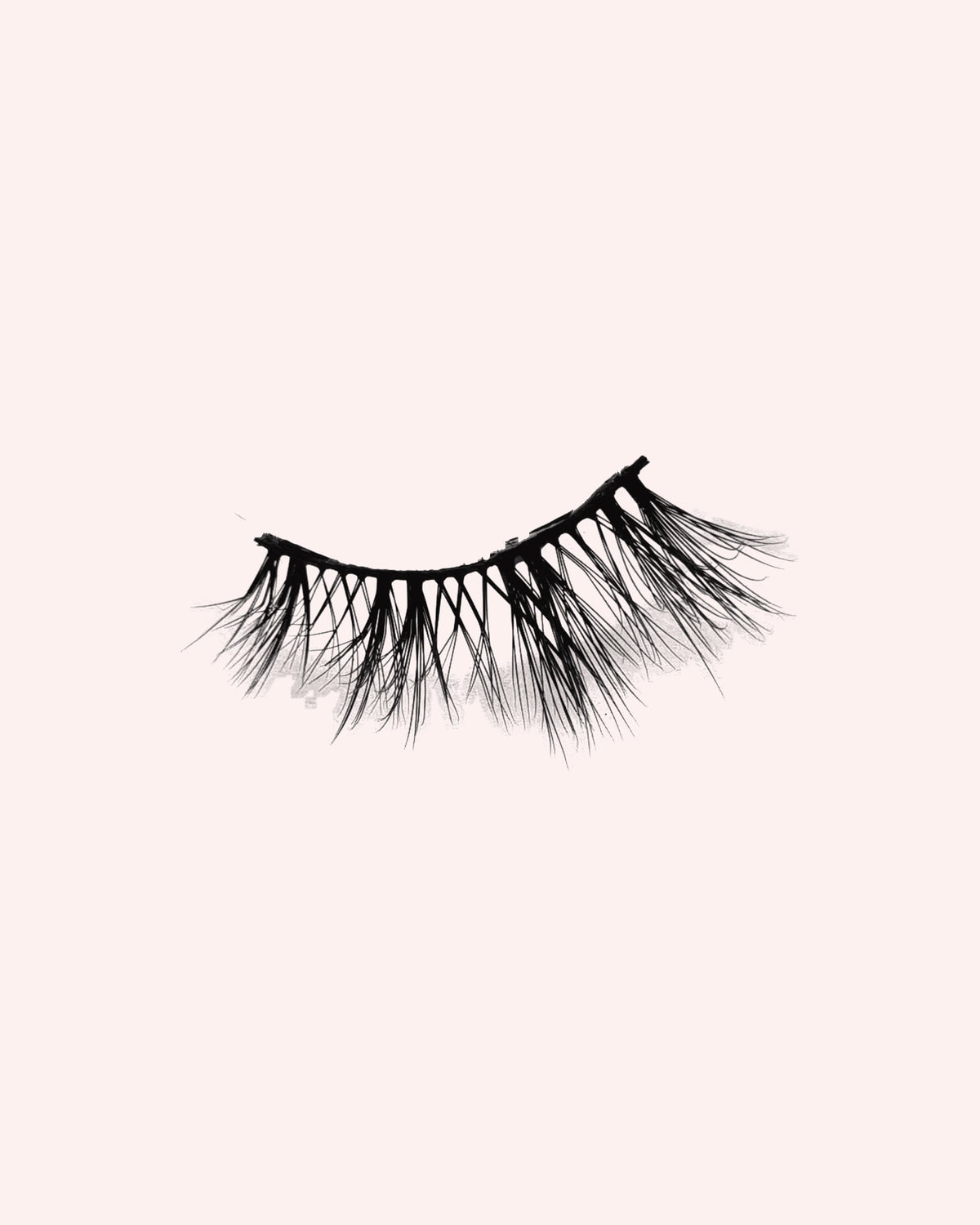 Detail van de haartjes en zwarte band van It Girl halve wimpers van By Dash Beauty