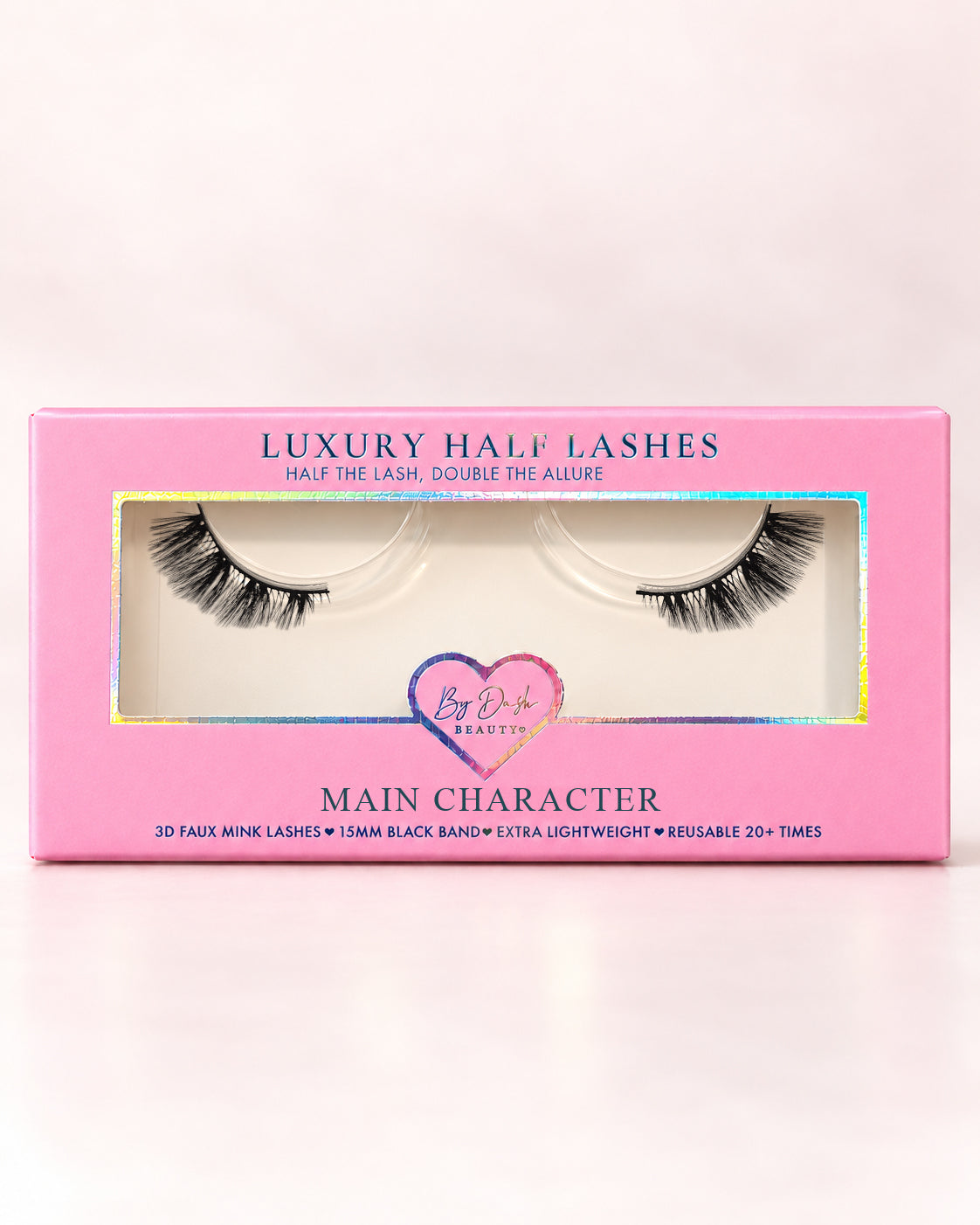 Main Character halve wimpers in roze By Dash Beauty verpakking
