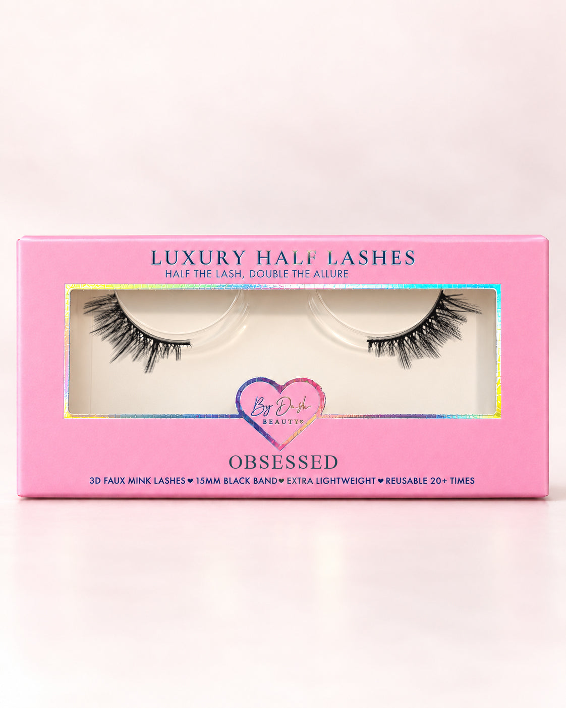 Obsessed halve wimpers in roze By Dash Beauty verpakking