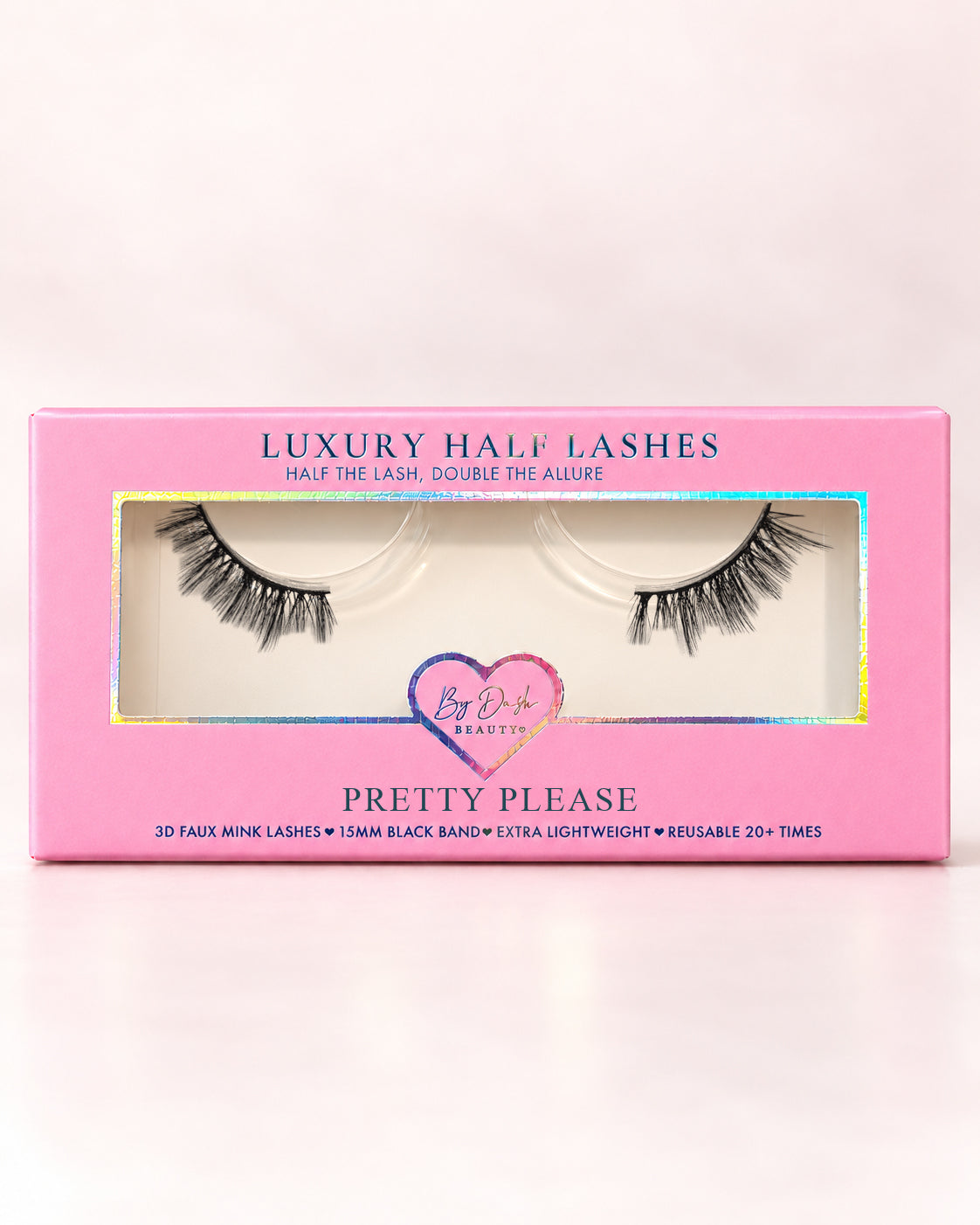 Pretty Please halve wimpers in roze By Dash Beauty verpakking