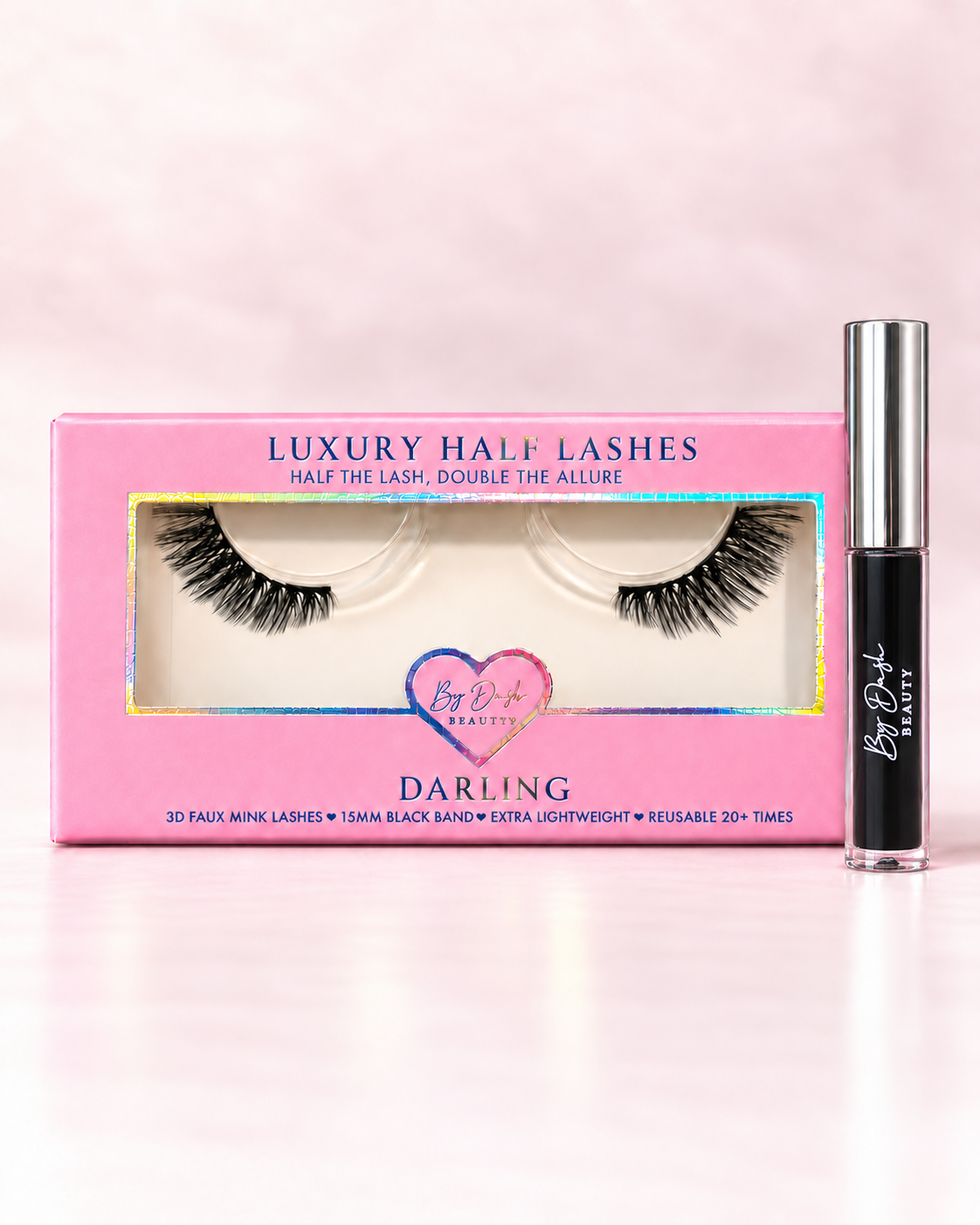 Darling half lashes met zwarte wimperlijm