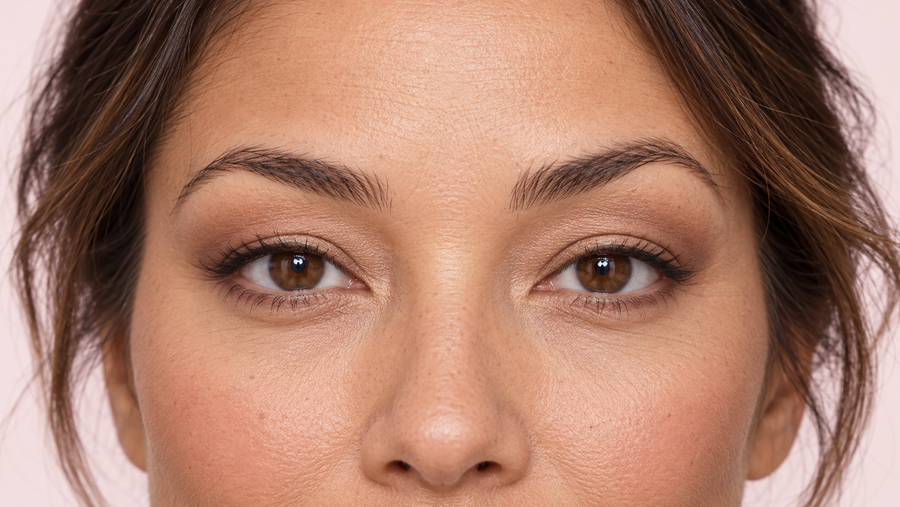 Oogmake-up bij overhangende oogleden: oogschaduw, eyeliner en wimpers